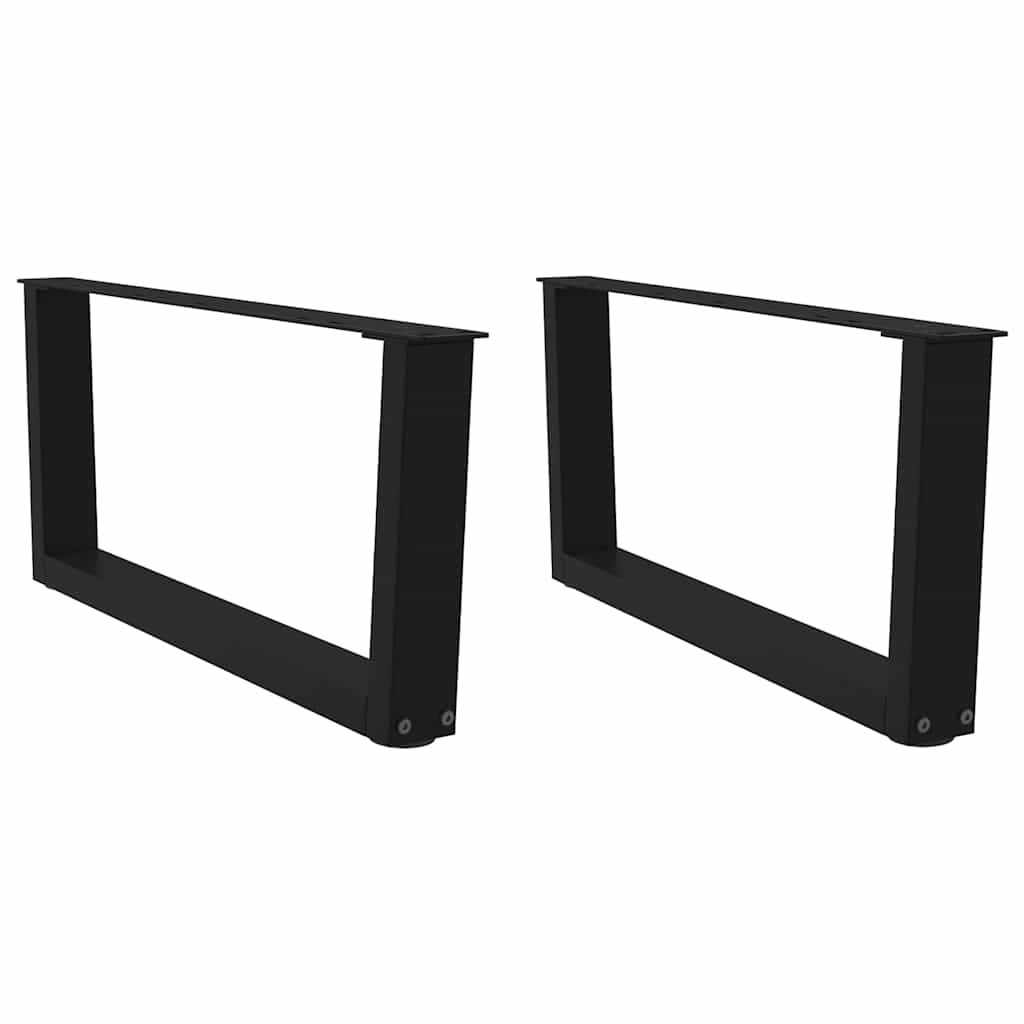 Couchtischbeine V-Form 2 Stück Schwarz 70x(30-31,3) cm Stahl