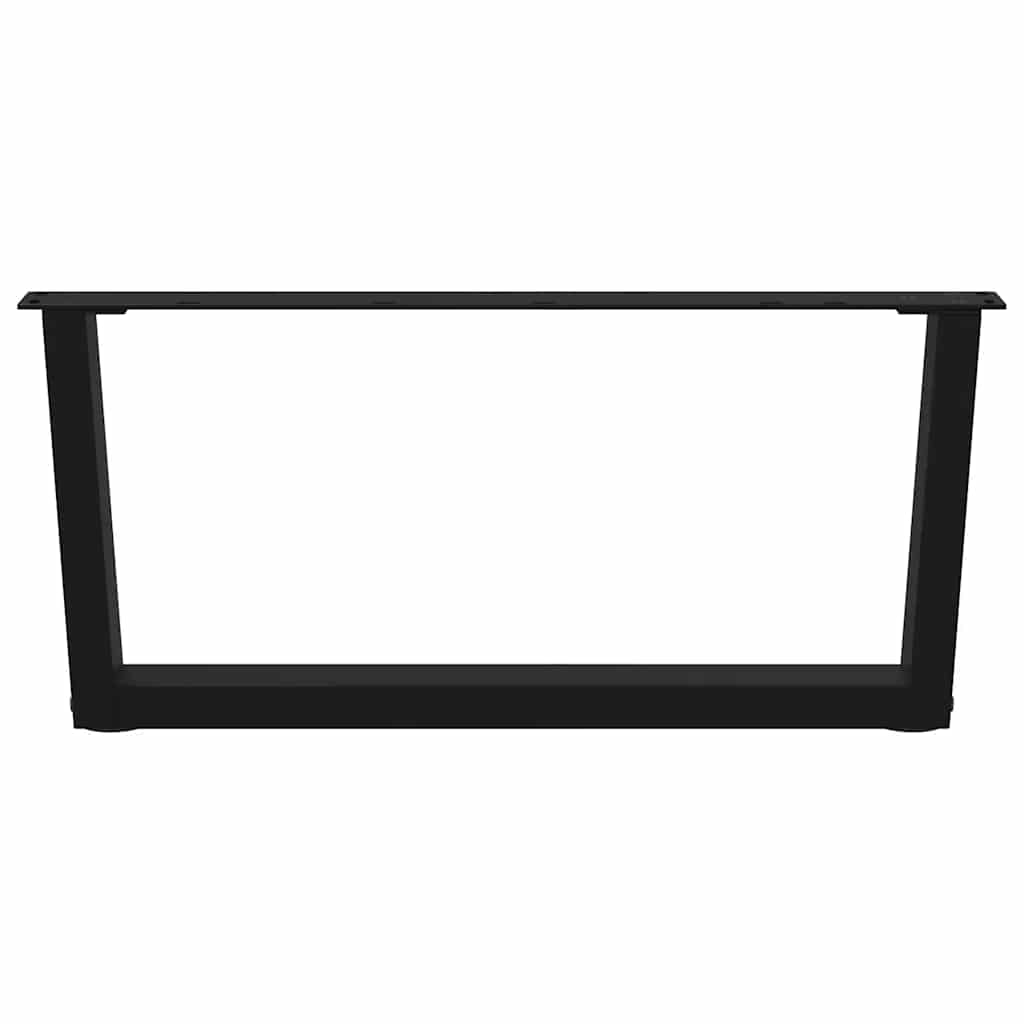Couchtischbeine V-Form 2 Stück Schwarz 70x(30-31,3) cm Stahl