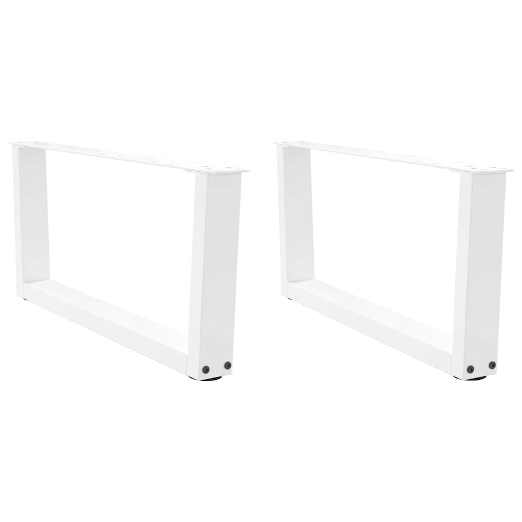 Couchtischbeine V-Form 2 Stück Weiß 70x(30-31,3) cm Stahl
