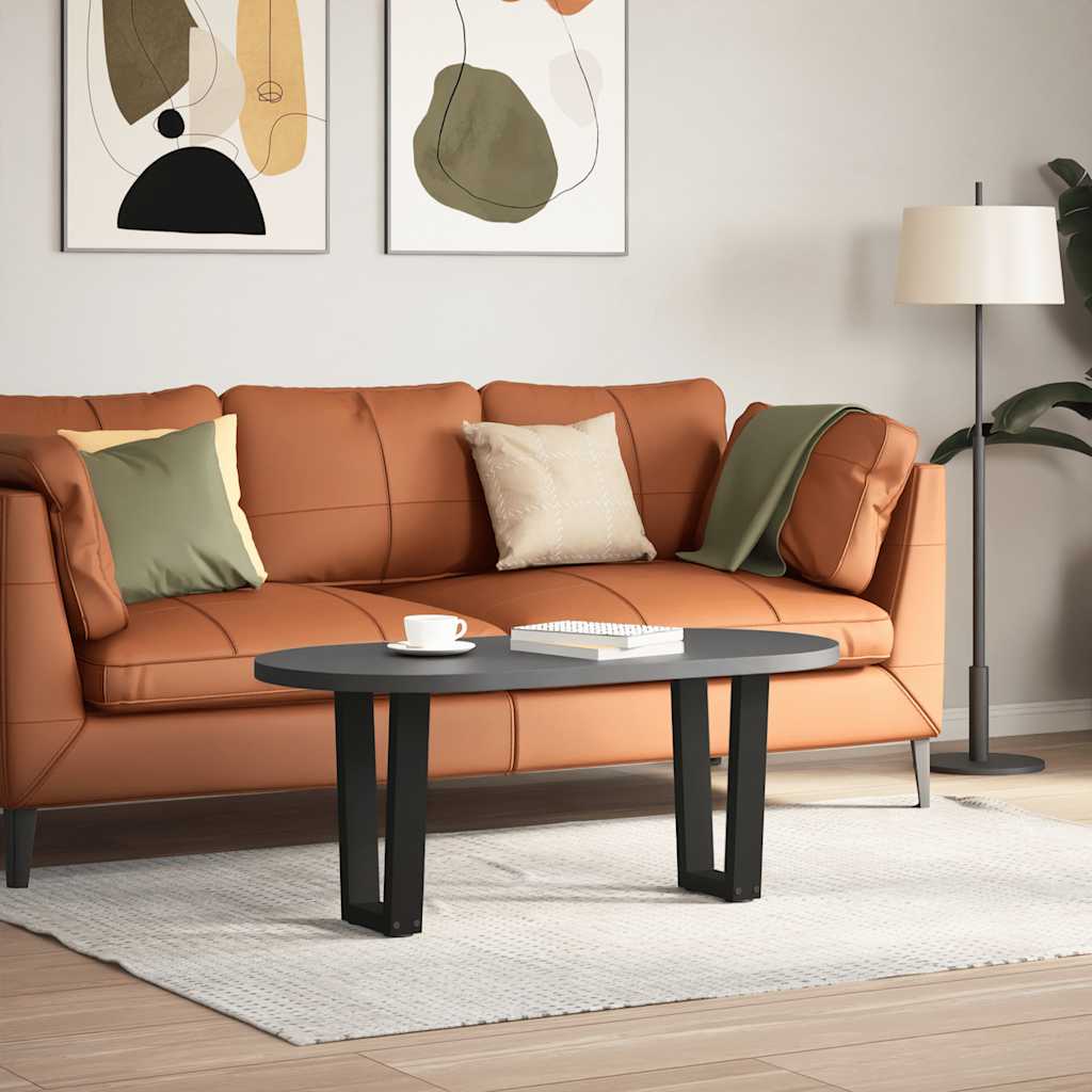 Couchtischbeine V-Form 2 Stück Schwarz 28x(42-43,3) cm Stahl