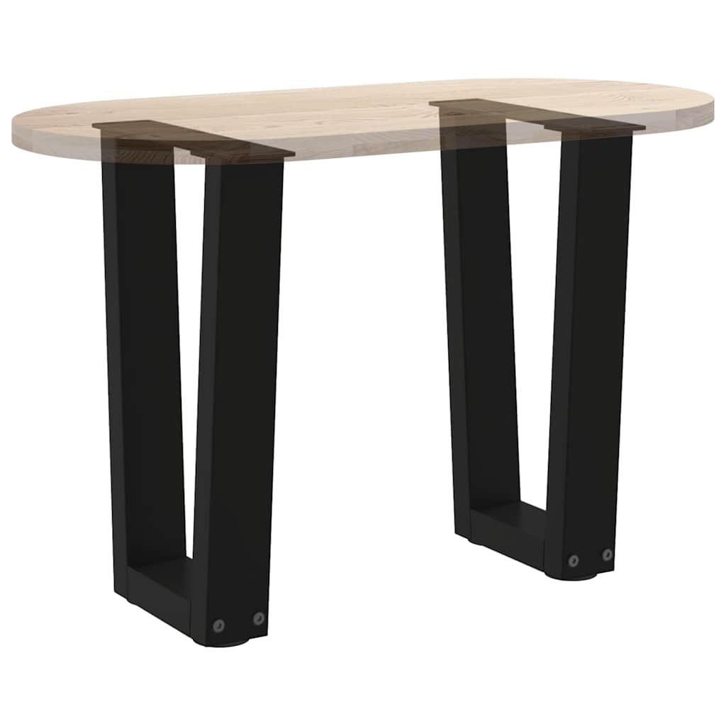 Couchtischbeine V-Form 2 Stück Schwarz 28x(42-43,3) cm Stahl