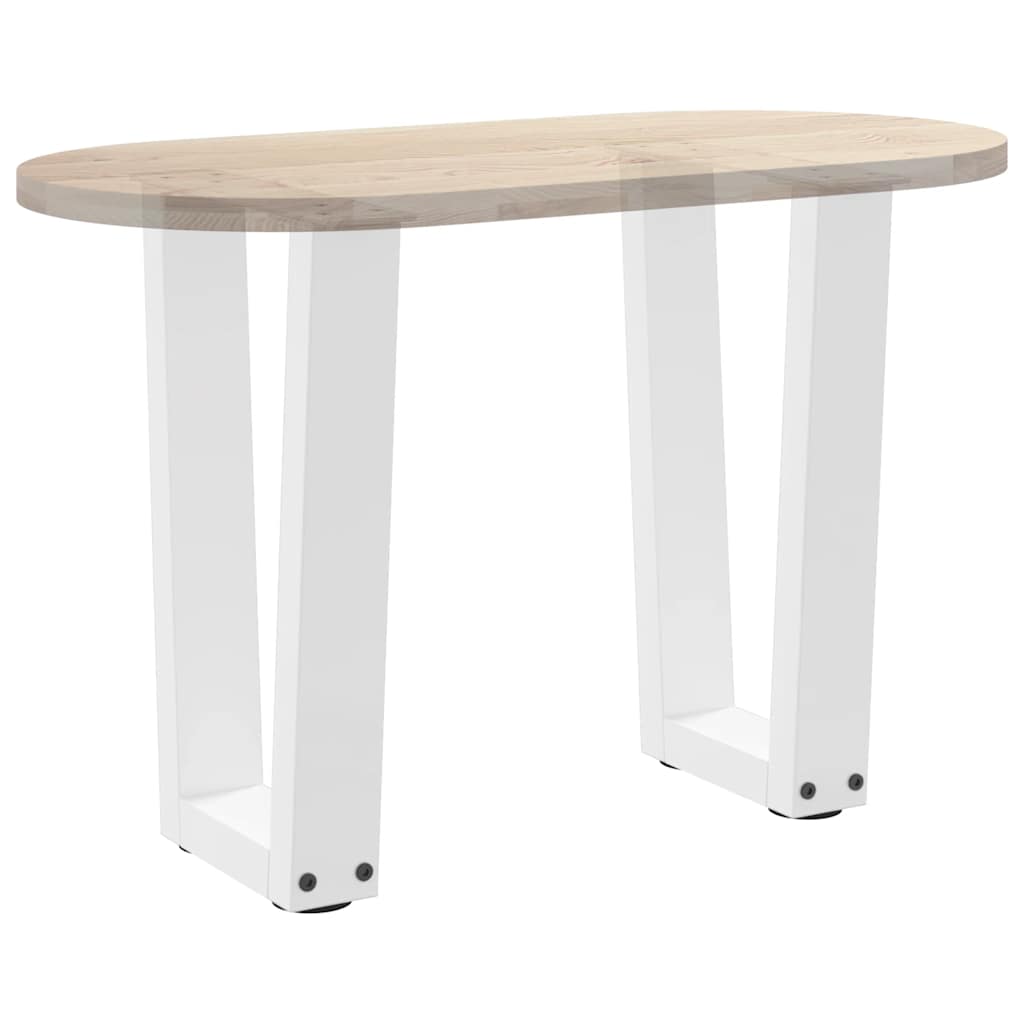 Couchtischbeine V-Form 2 Stück Weiß 28x(42-43,3) cm Stahl
