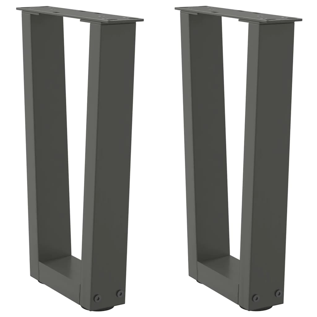 Couchtischbeine V-Form 2 Stück Anthrazit 28x(42-43,3) cm Stahl