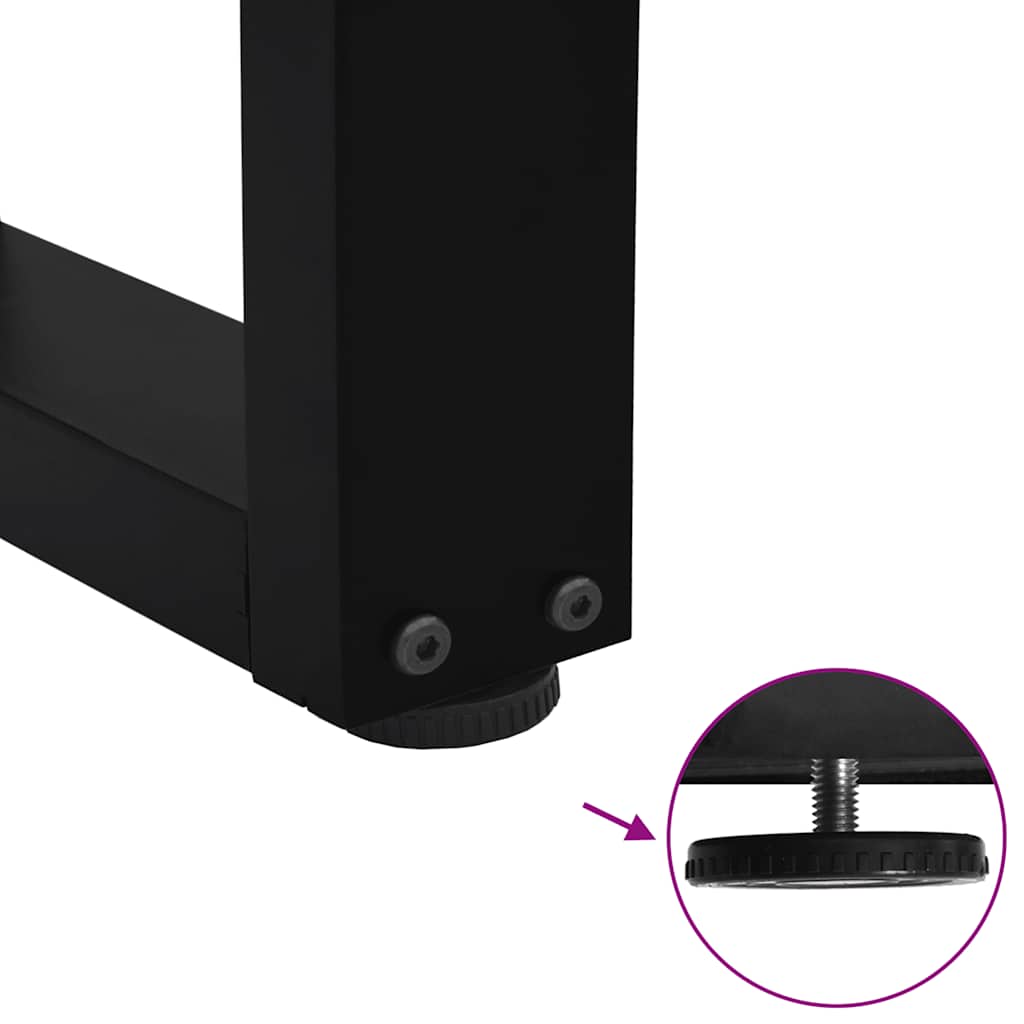 Couchtischbeine V-Form 2 Stück Schwarz 38x(42-43,3) cm Stahl