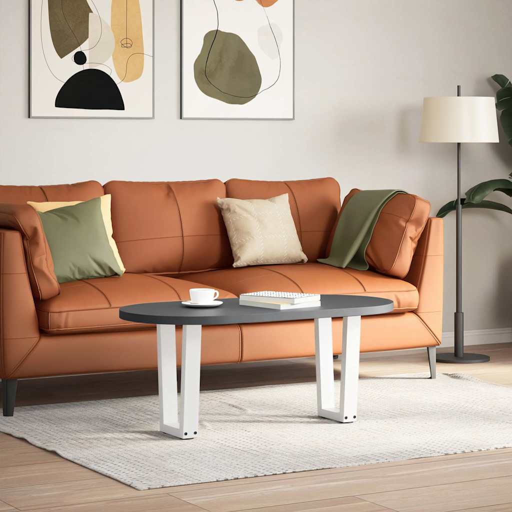 Couchtischbeine V-Form 2 Stück Weiß 38x(42-43,3) cm Stahl