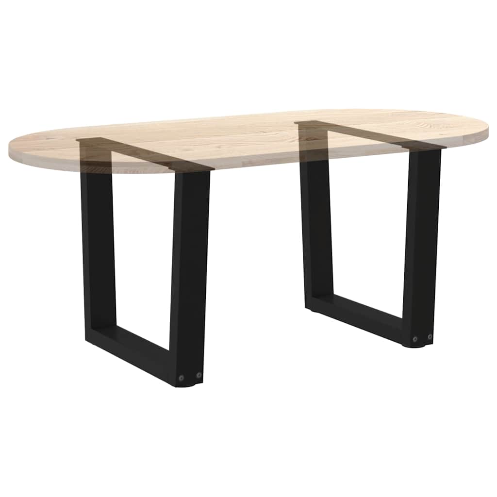 Couchtischbeine V-Form 2 Stück Schwarz 50x(42-43,3) cm Stahl
