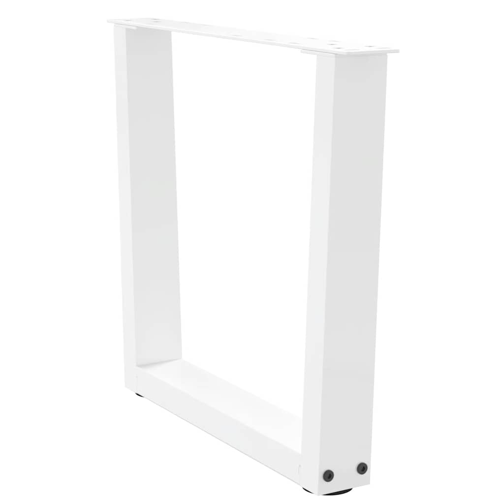 Couchtischbeine V-Form 2 Stück Weiß 50x(42-43,3) cm Stahl