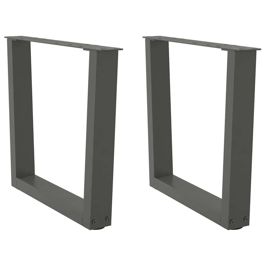 Couchtischbeine V-Form 2 Stück Anthrazit 50x(42-43,3) cm Stahl
