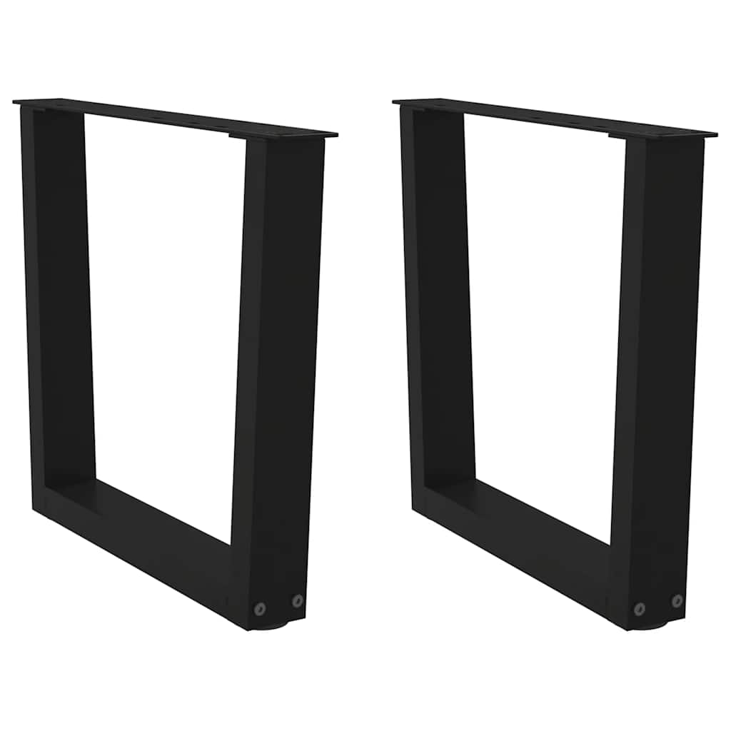 Couchtischbeine V-Form 2 Stück Schwarz 60x(42-43,3) cm Stahl