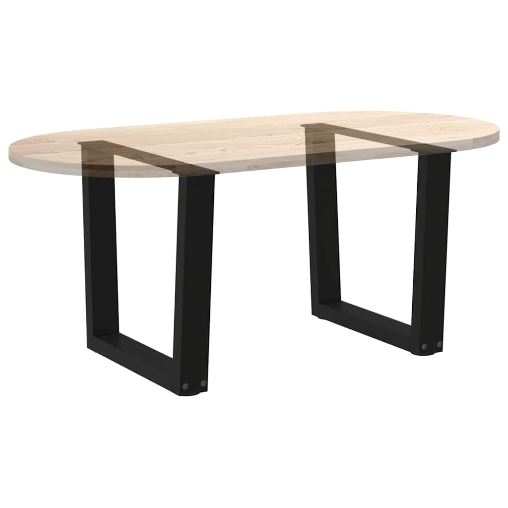 Couchtischbeine V-Form 2 Stück Schwarz 60x(42-43,3) cm Stahl