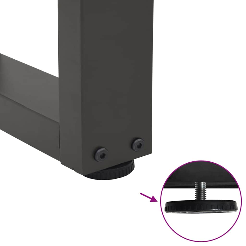 Couchtischbeine V-Form 2 Stück Anthrazit 60x(42-43,3) cm Stahl