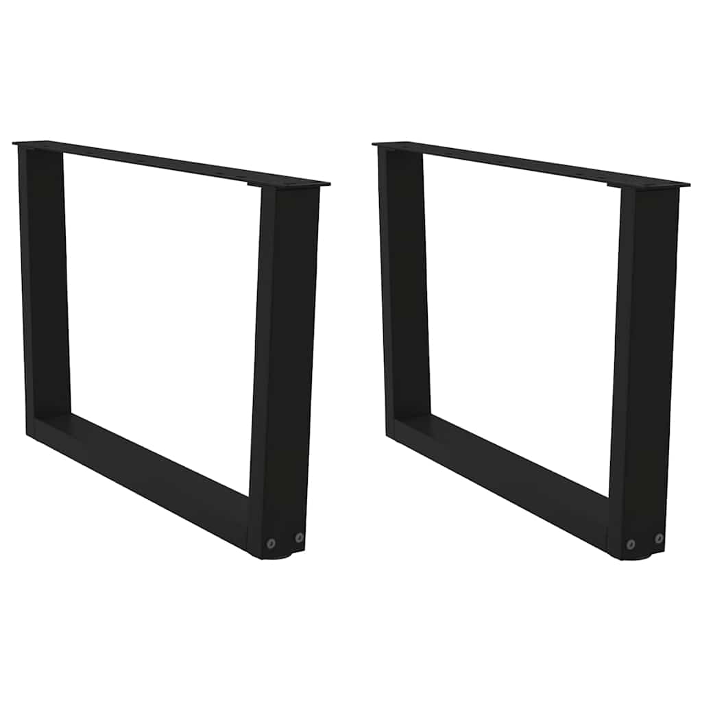 Couchtischbeine V-Form 2 Stück Schwarz 70x(42-43,3) cm Stahl