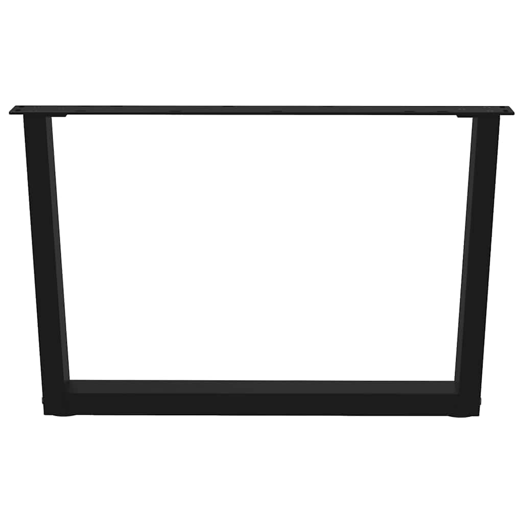 Couchtischbeine V-Form 2 Stück Schwarz 70x(42-43,3) cm Stahl