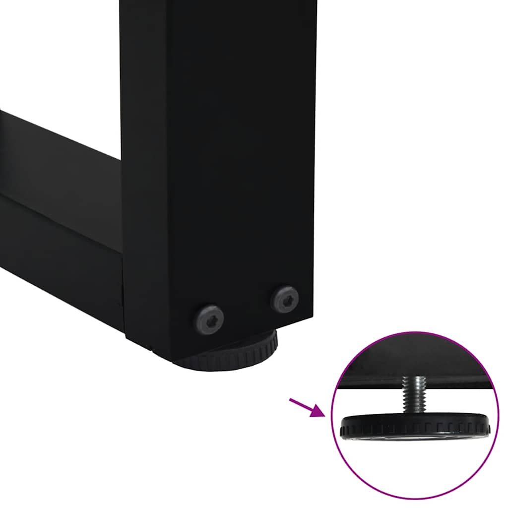 Couchtischbeine V-Form 2 Stück Schwarz 70x(42-43,3) cm Stahl