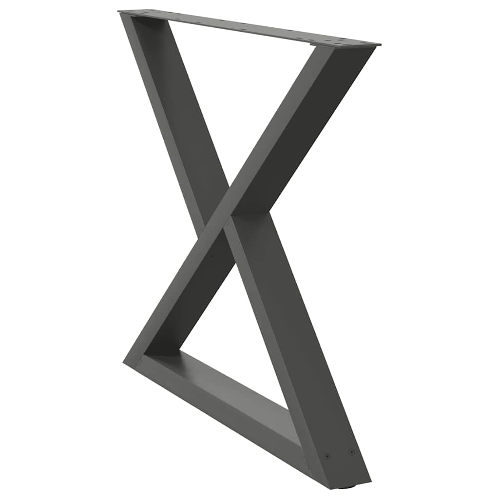 Esstisch Beine 2 Stück Anthrazit 90x(72-73,3) cm Stahl