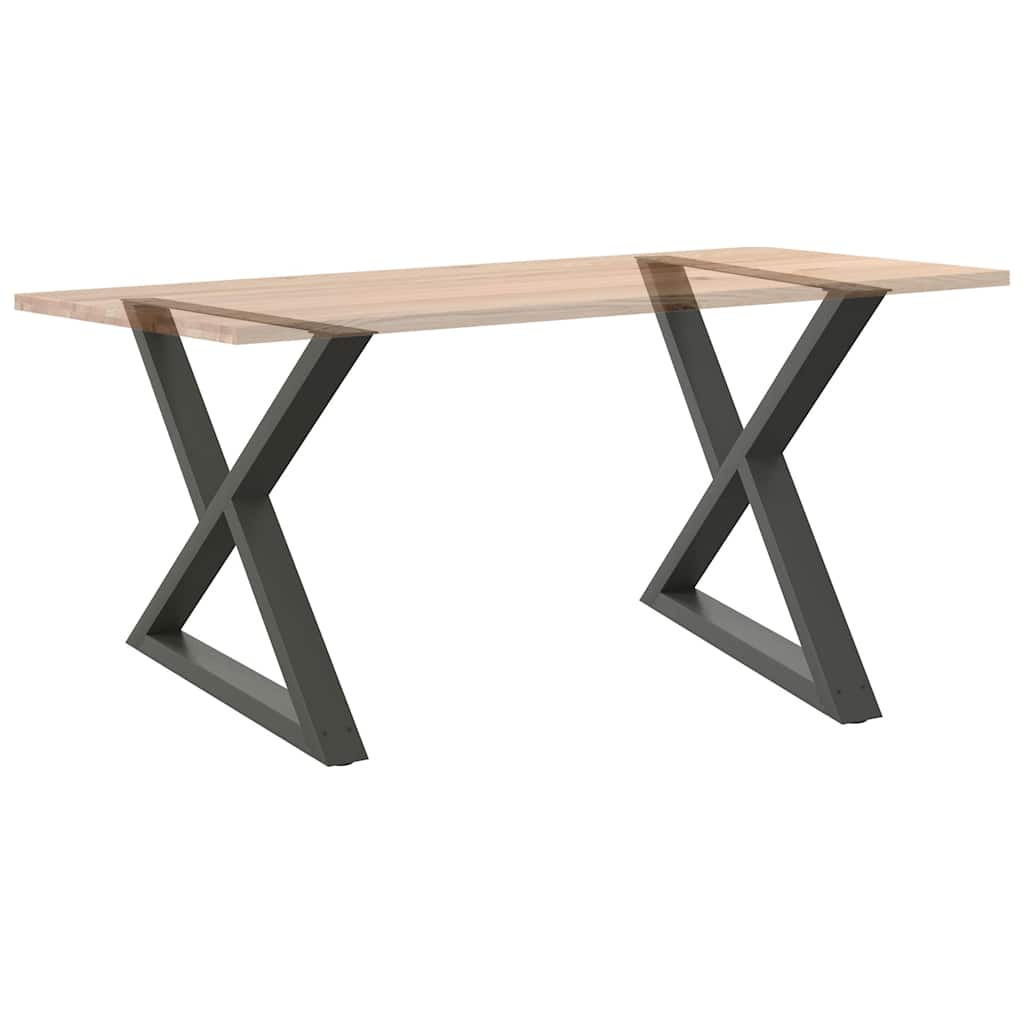 Esstisch Beine 2 Stück Anthrazit 90x(72-73,3) cm Stahl