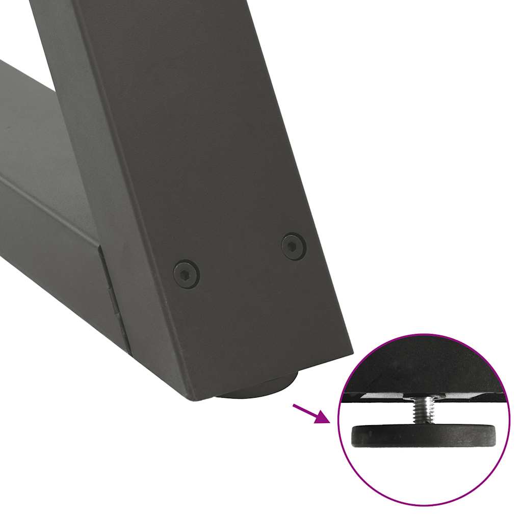 Esstisch Beine 2 Stück Anthrazit 90x(72-73,3) cm Stahl