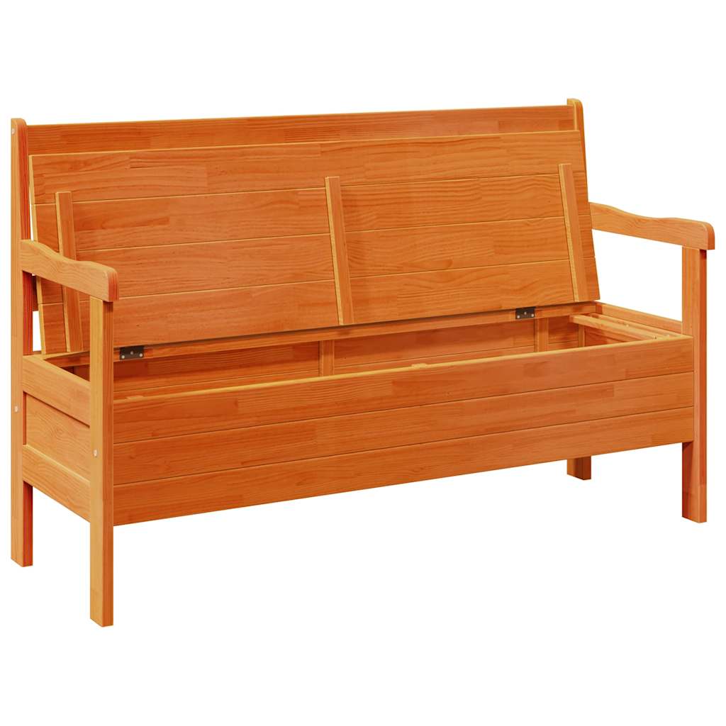 Bank Outdoor Braun 119 x 44 x 76 cm Massives Kiefernholz