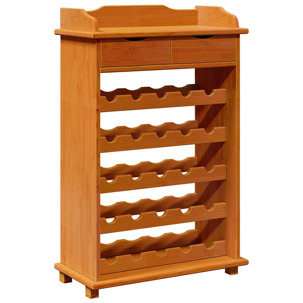 Weinregal Braun 58 x 28 x 90 cm Massives Kiefernholz