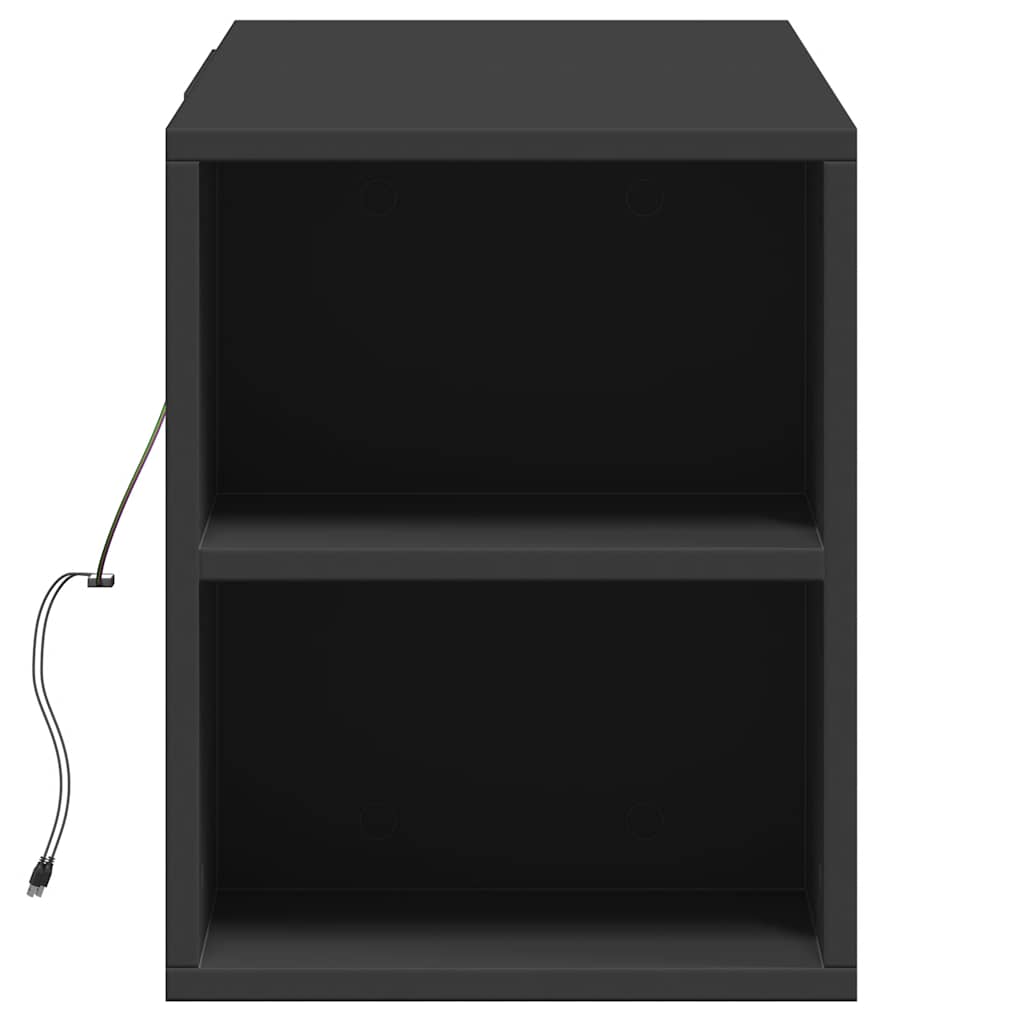 TV-Wandschrank mit LED-Beleuchtung Schwarz 135x31x39,5 cm
