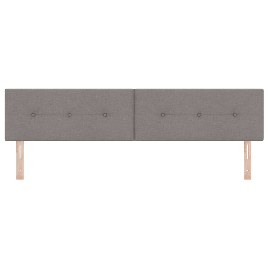 LED Kopfteil mit LED-Lichtleisten Taupe 200 cm Stoff