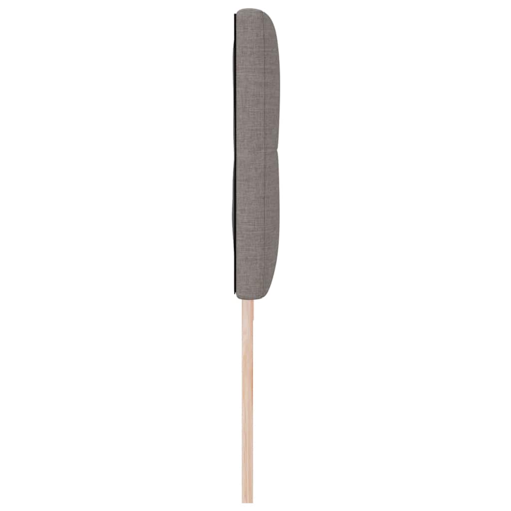 LED Kopfteil mit LED-Lichtleisten Taupe 200 cm Stoff