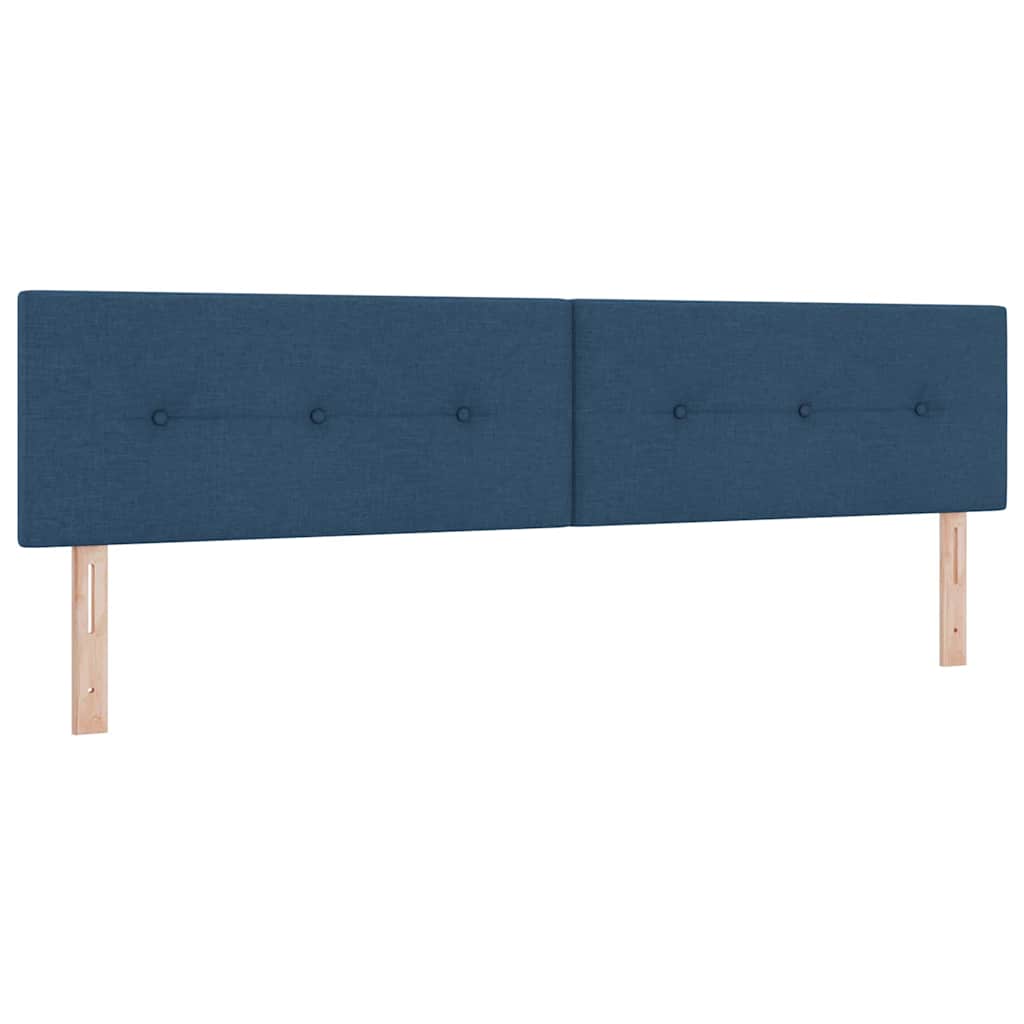 LED Kopfteil mit LED-Lichtleisten Blau 200 cm Stoff
