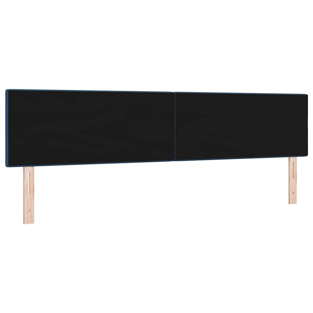 LED Kopfteil mit LED-Lichtleisten Blau 200 cm Stoff