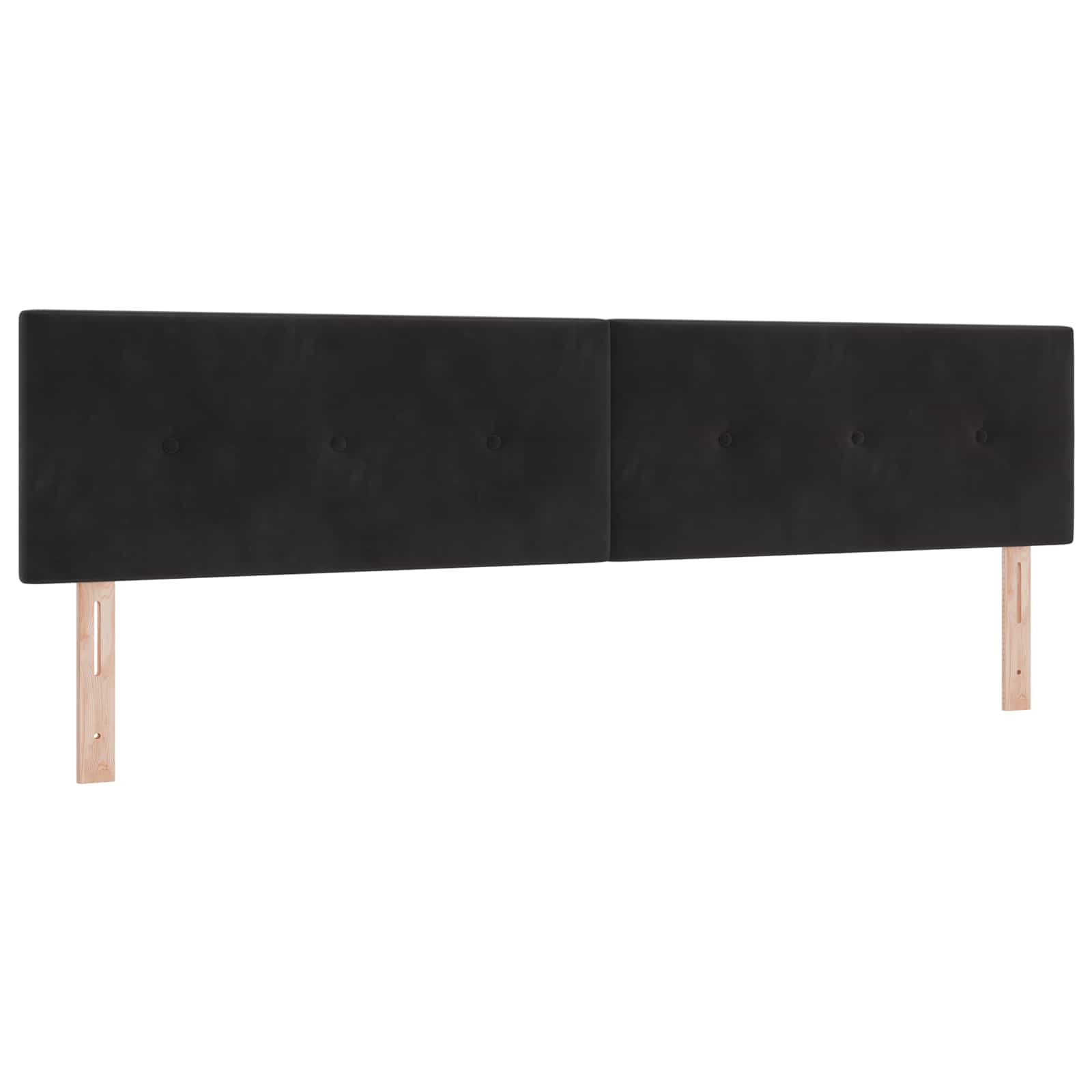 LED Kopfteil mit LED-Lichtleisten Schwarz 200 cm Samt