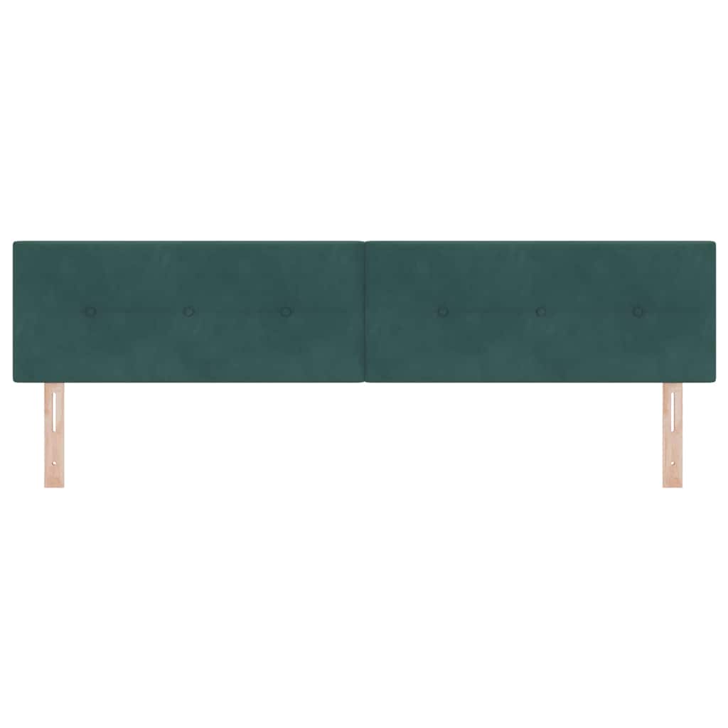 LED Kopfteil mit LED-Lichtleisten Grün 200 cm Samt
