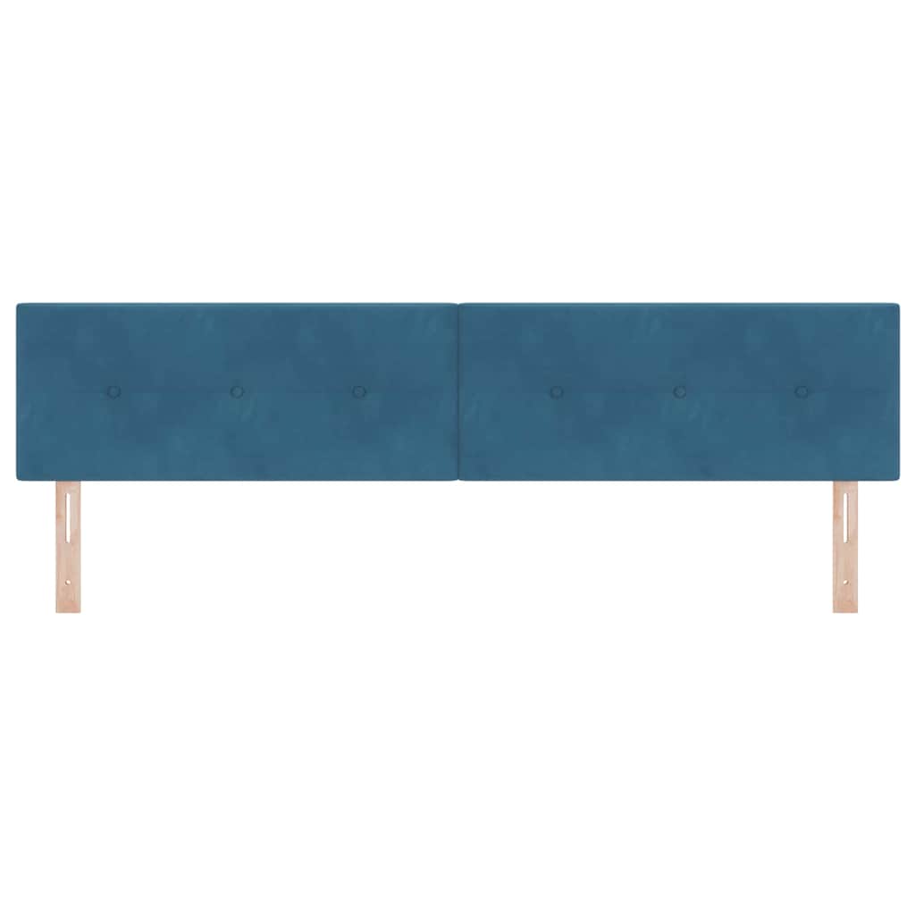 LED Kopfteil mit LED-Lichtleisten Blau 200 cm Samt