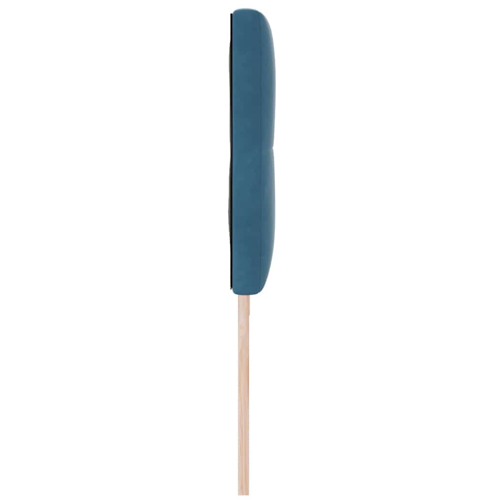 LED Kopfteil mit LED-Lichtleisten Blau 200 cm Samt