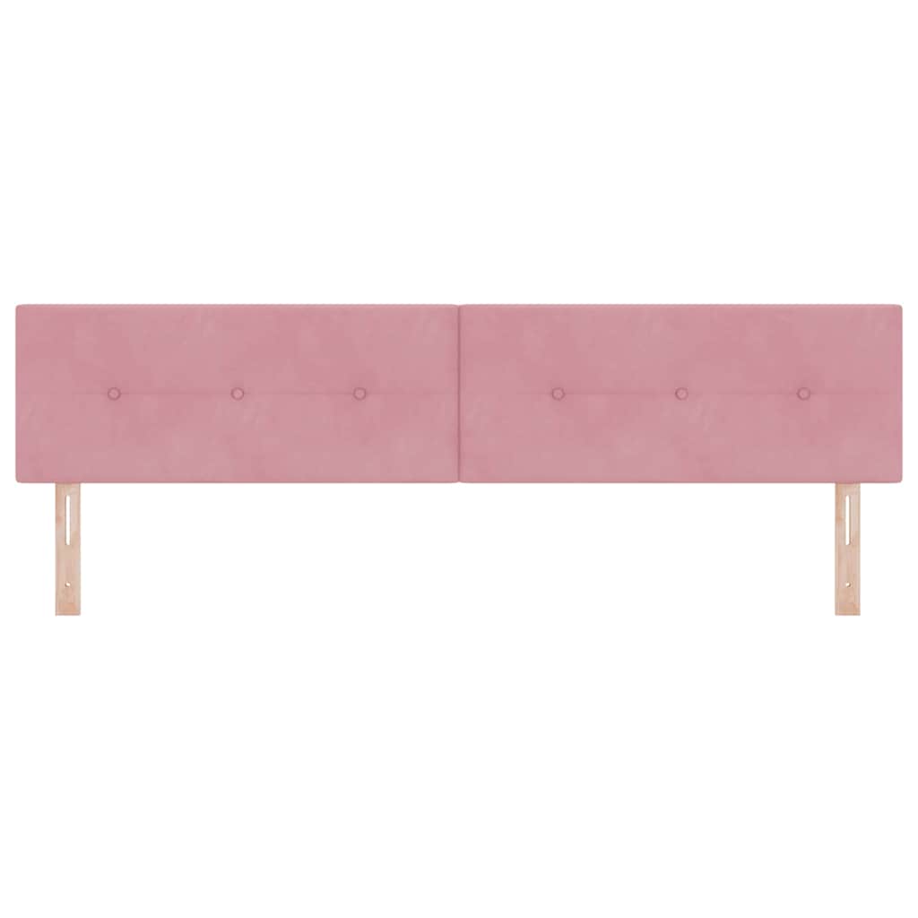 LED Kopfteil mit LED-Lichtleisten Rosa 200 cm Samt