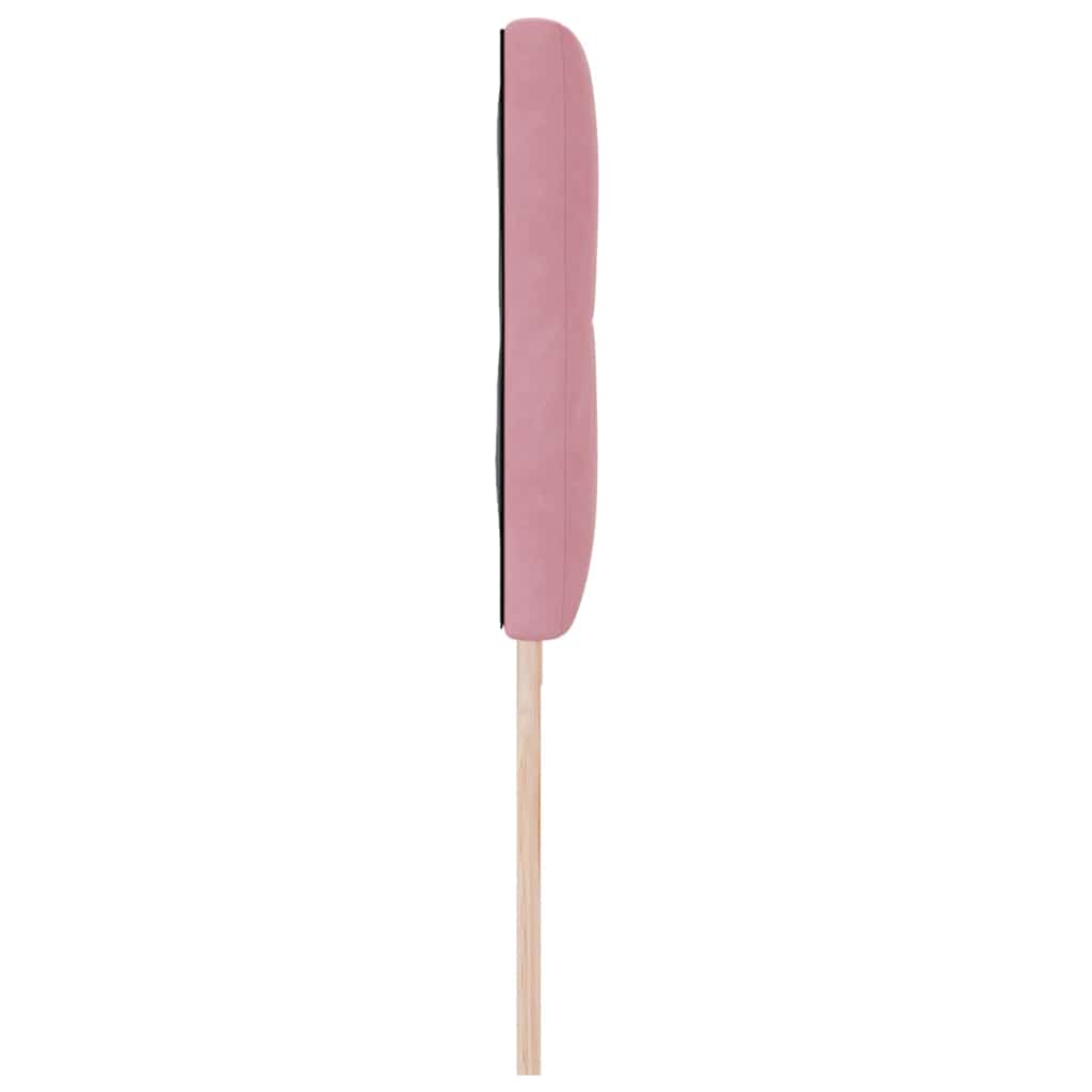LED Kopfteil mit LED-Lichtleisten Rosa 200 cm Samt