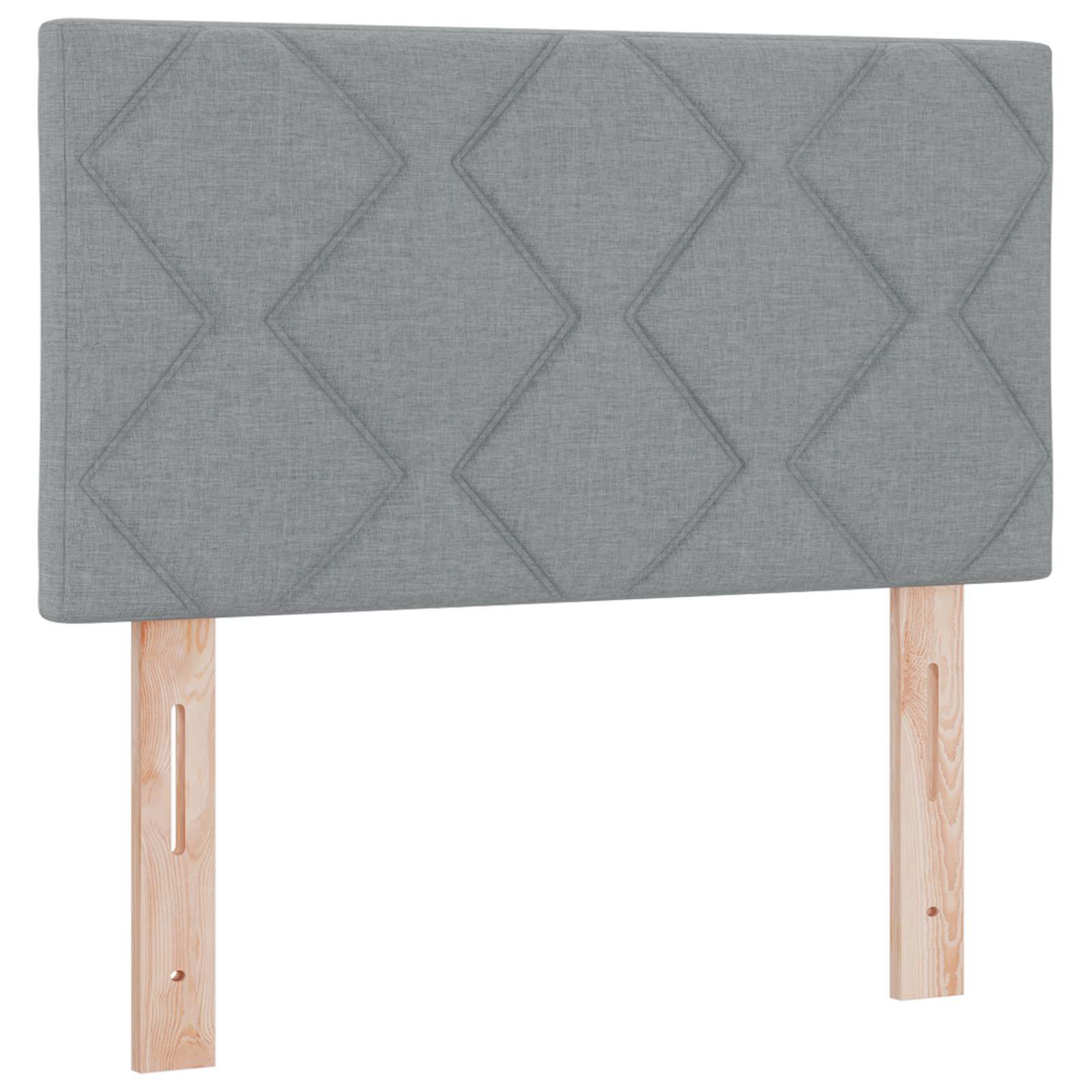 LED Kopfteil Hellgrau 80 cm Stoff
