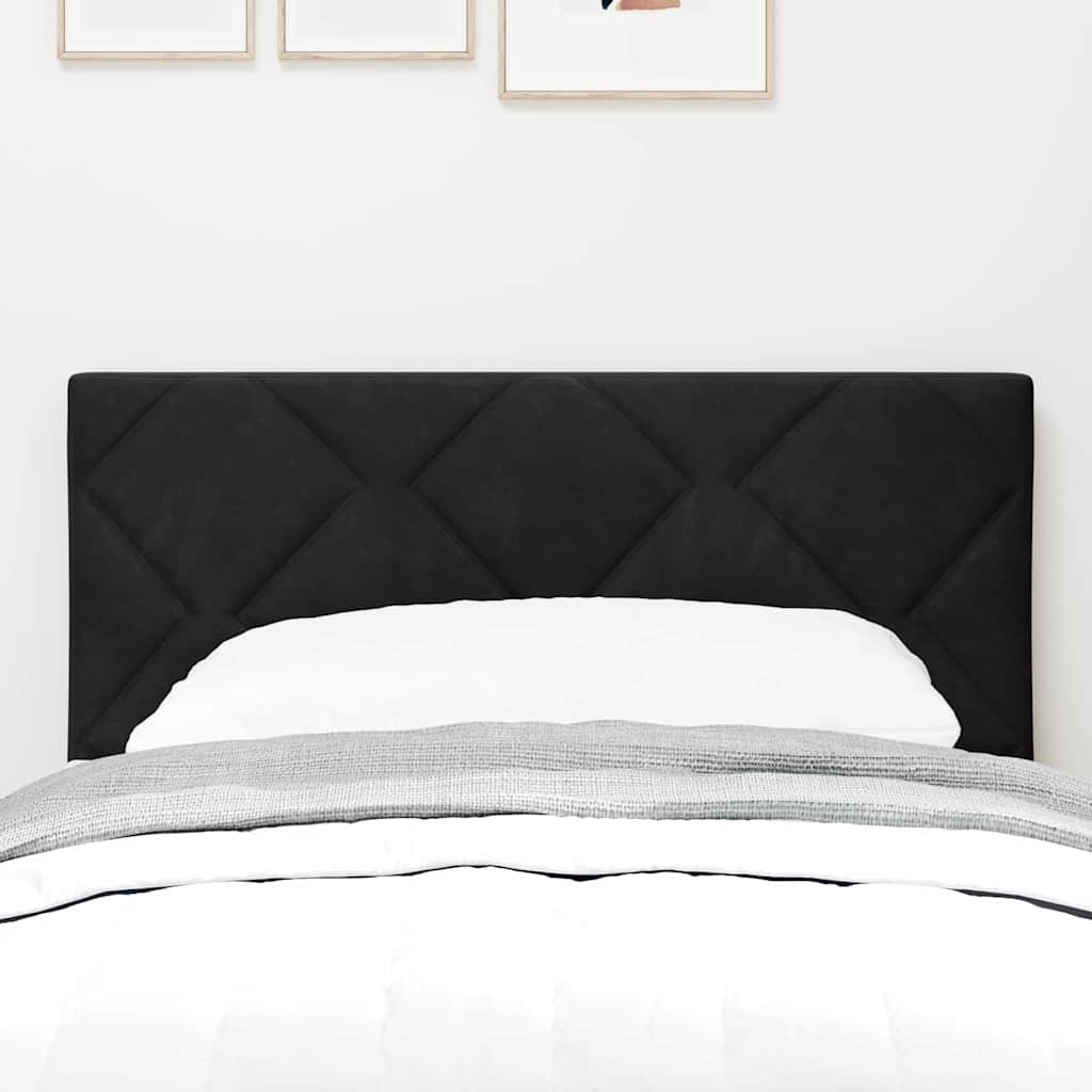 LED Kopfteil Schwarz 80 cm Samt