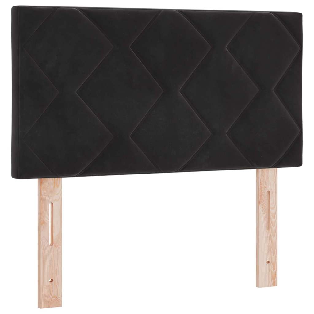 LED Kopfteil Schwarz 80 cm Samt