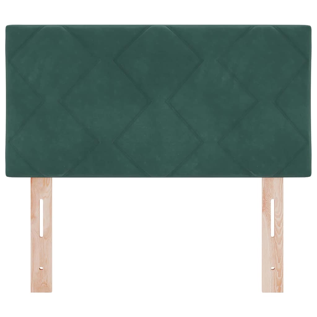 LED Kopfteil Dunkelgrün 80 cm Samt