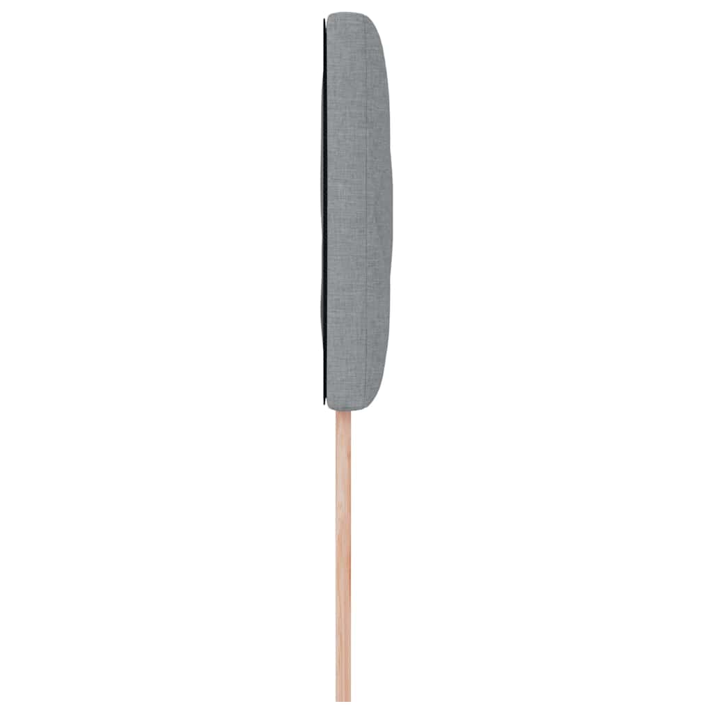 LED Kopfteil Hellgrau 90 cm Stoff