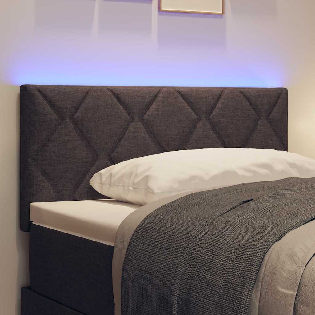 LED Kopfteil Braun 90 cm Stoff