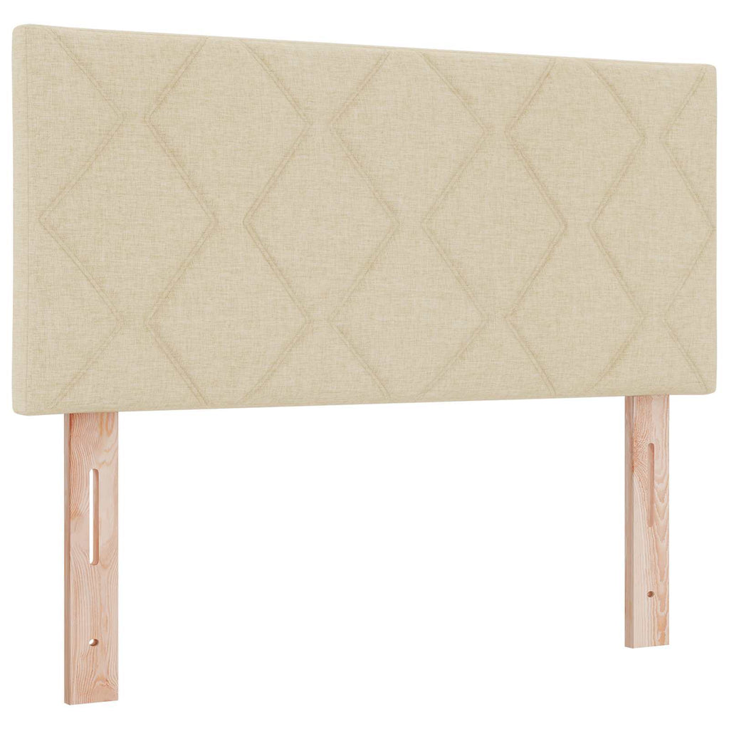 LED Kopfteil Creme 90 cm Stoff