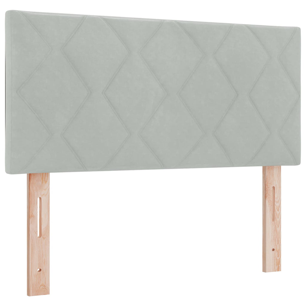 LED Kopfteil Hellgrau 90 cm Samt