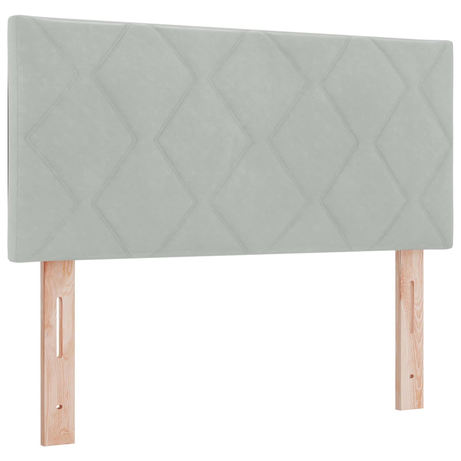 LED Kopfteil Hellgrau 90 cm Samt