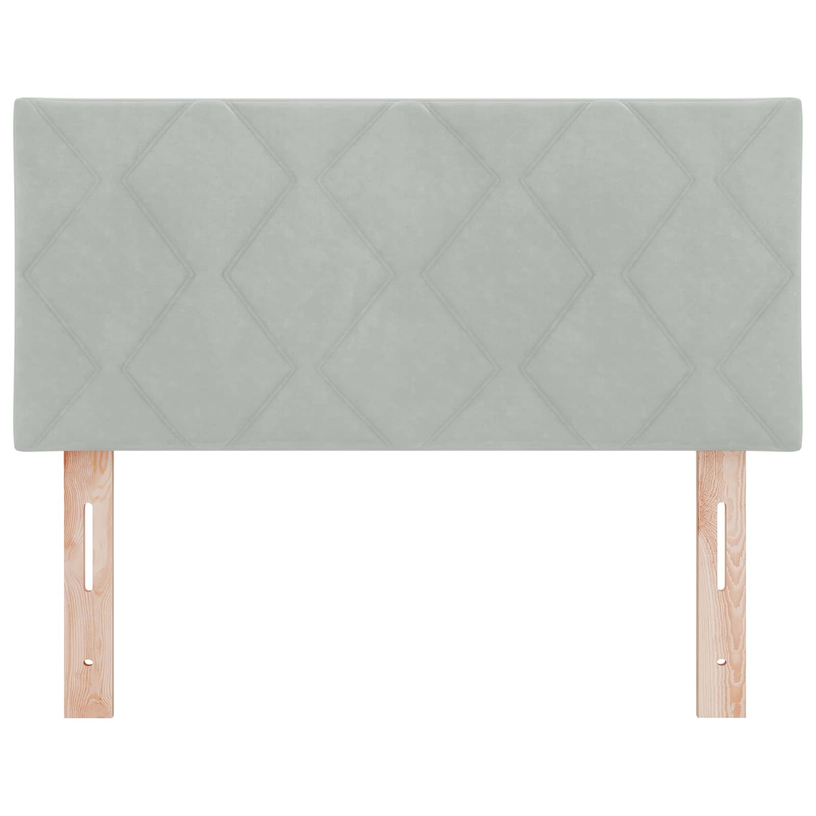 LED Kopfteil Hellgrau 90 cm Samt