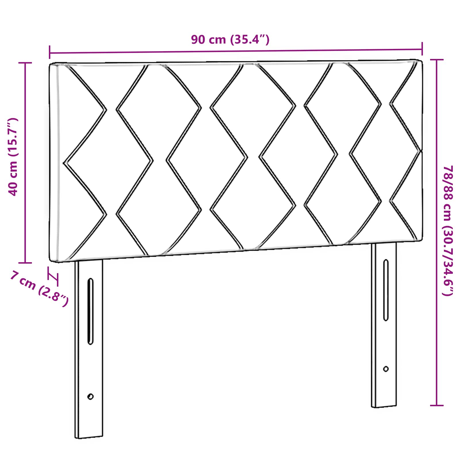 LED Kopfteil Hellgrau 90 cm Samt