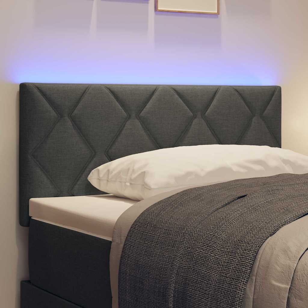 LED Kopfteil Grau 100 cm Stoff