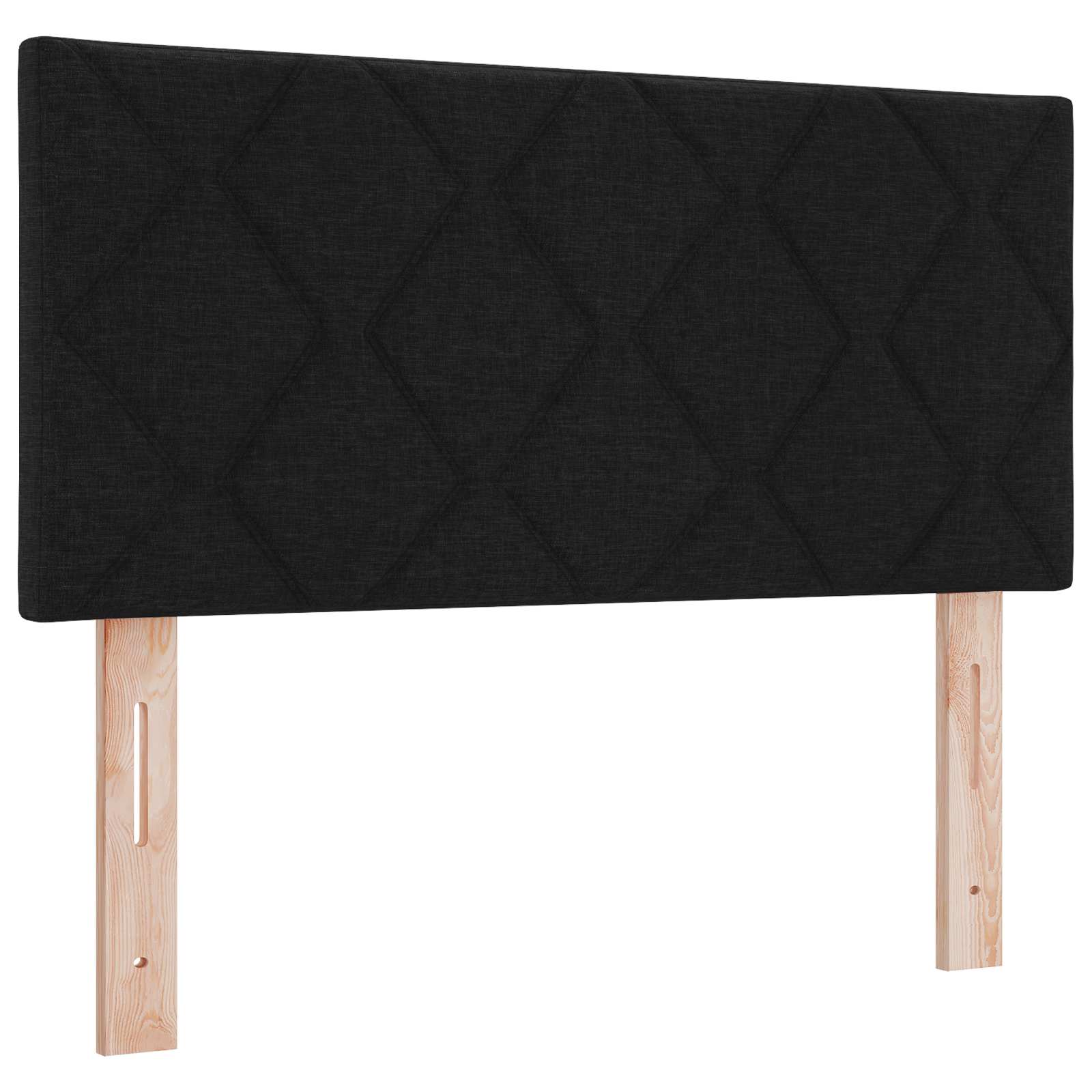 LED Kopfteil Schwarz 100 cm Stoff