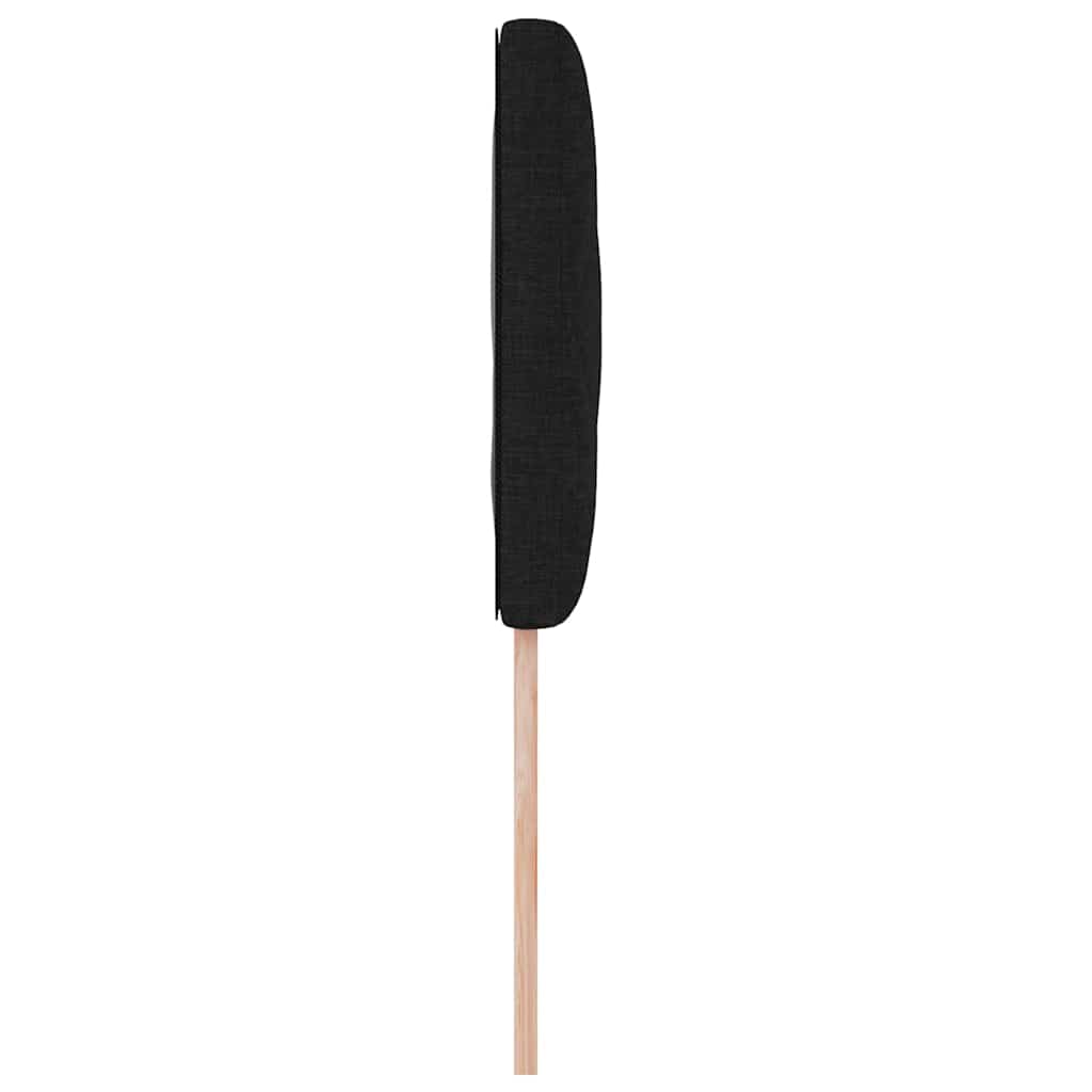 LED Kopfteil Schwarz 100 cm Stoff