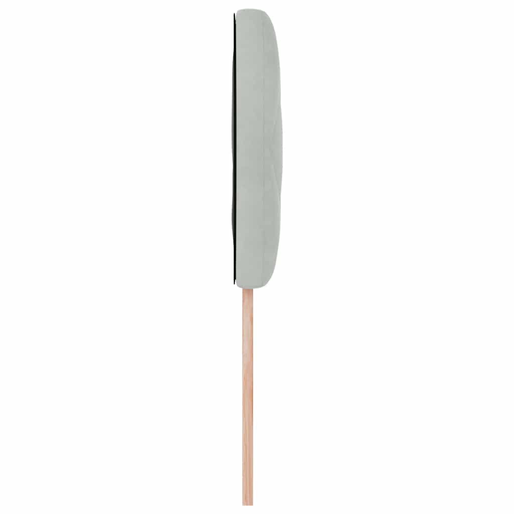 LED Kopfteil Hellgrau 100 cm Samt