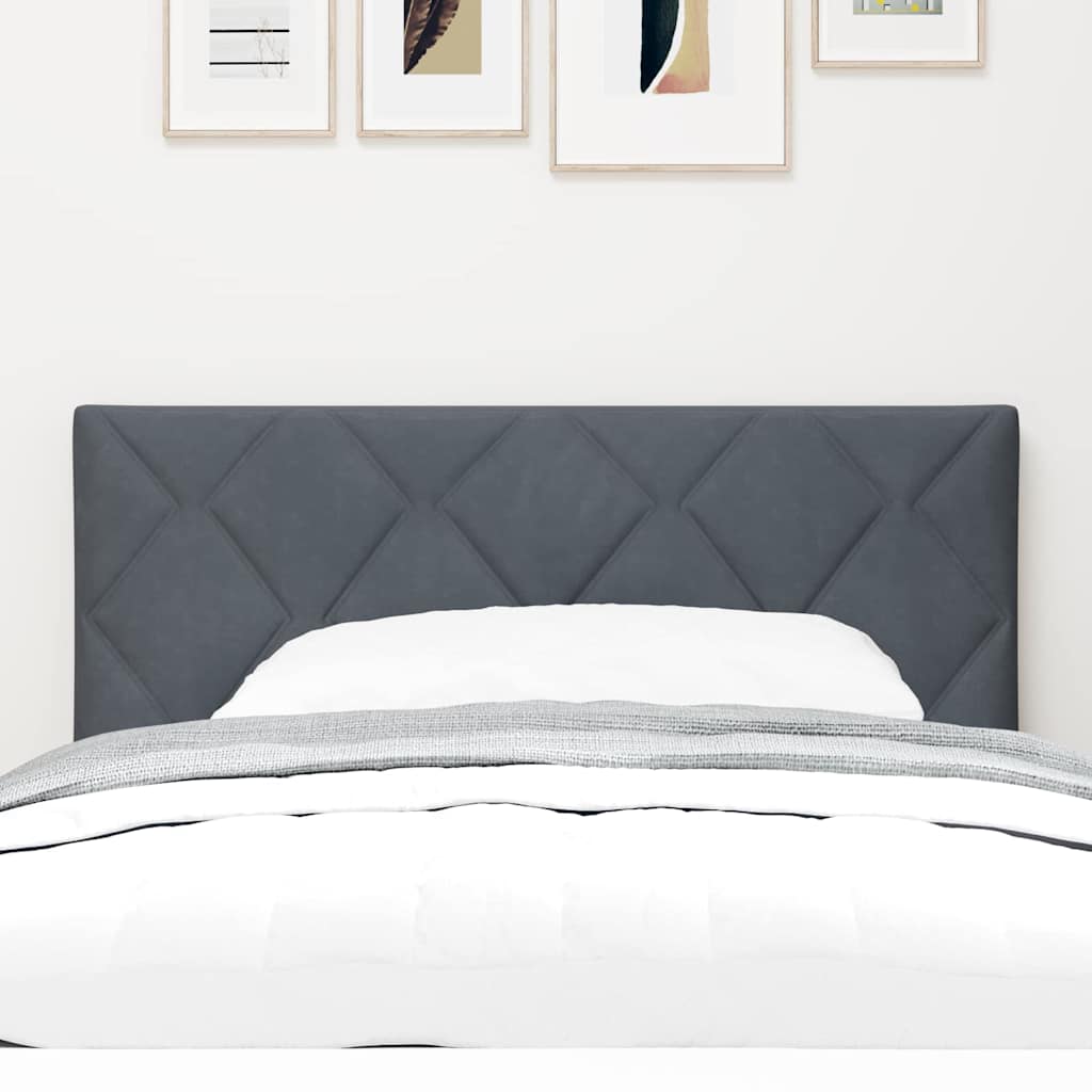 LED Kopfteil Dunkelgrau 100 cm Samt